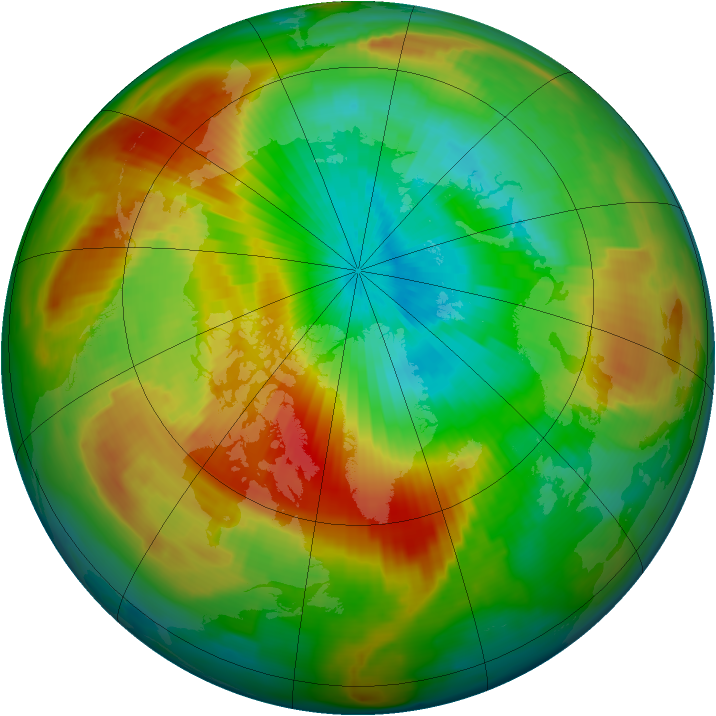 Arctic ozone map for 07 April 1997